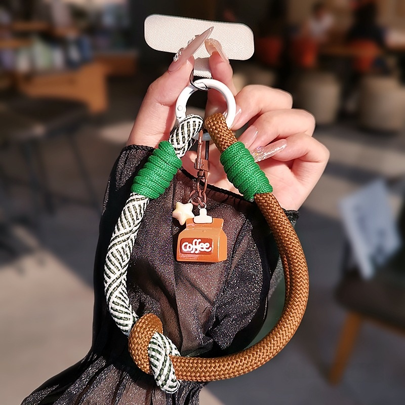 Outdoor Portable Travel Tag Woven Phone Lanyard