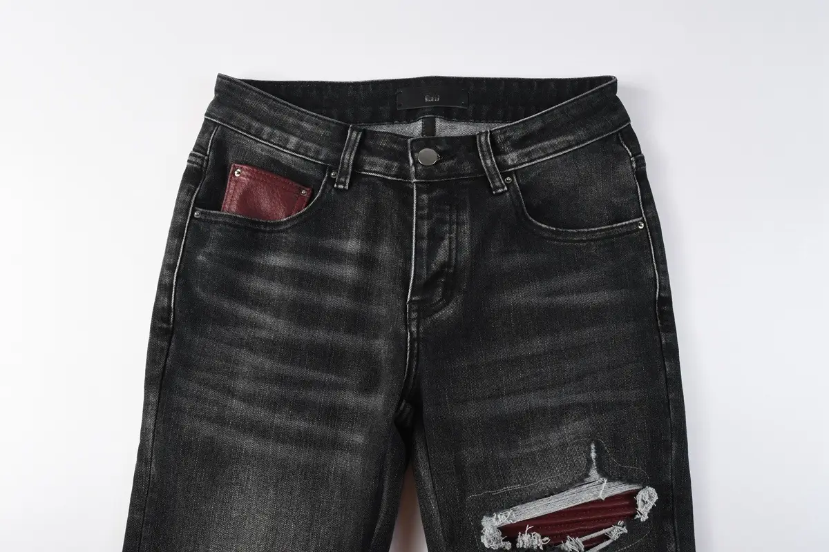 Fashionable Mens Washed Distressed Ripped Jeans