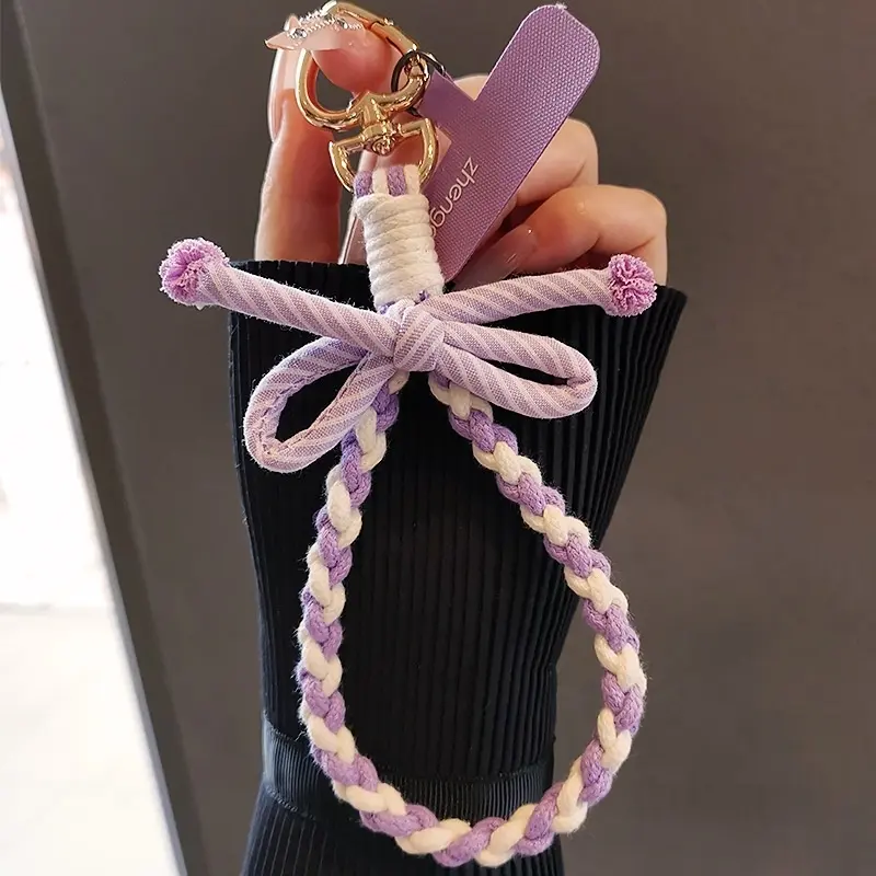 Multi-strand Braided Bow Phone Lanyard