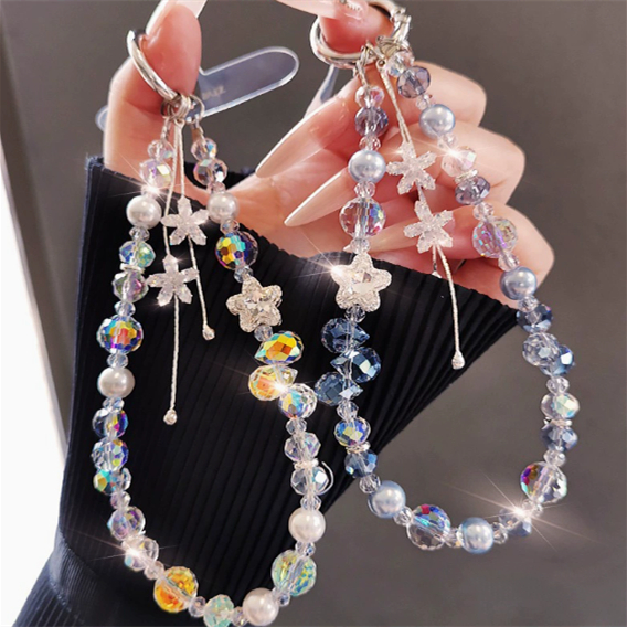 Fashionable Light-luxury Crystal Phone Lanyard Hand-beaded Handheld Phone Chain