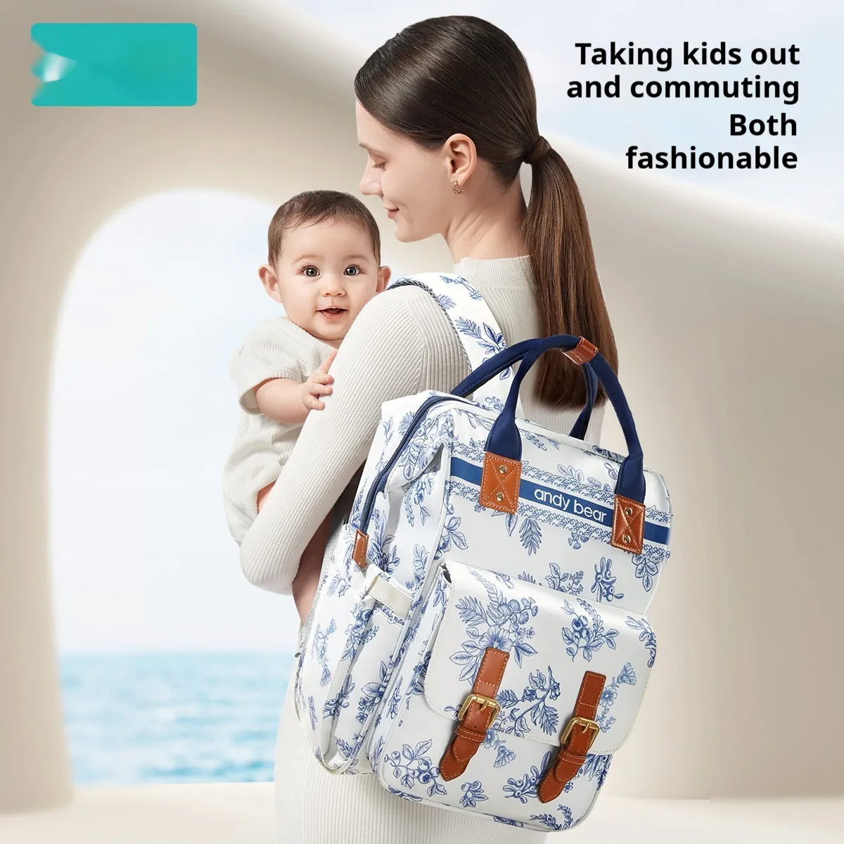 Outdoor Large-Capacity Multi-Functional Mommy Bag Maternity Backpack