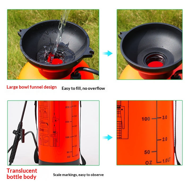 Garden Watering And Car Washing Backpack Sprayer Pneumatic Spray Bottle 5
