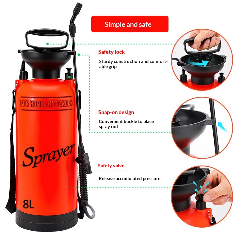 Garden Watering And Car Washing Backpack Sprayer Pneumatic Spray Bottle 7