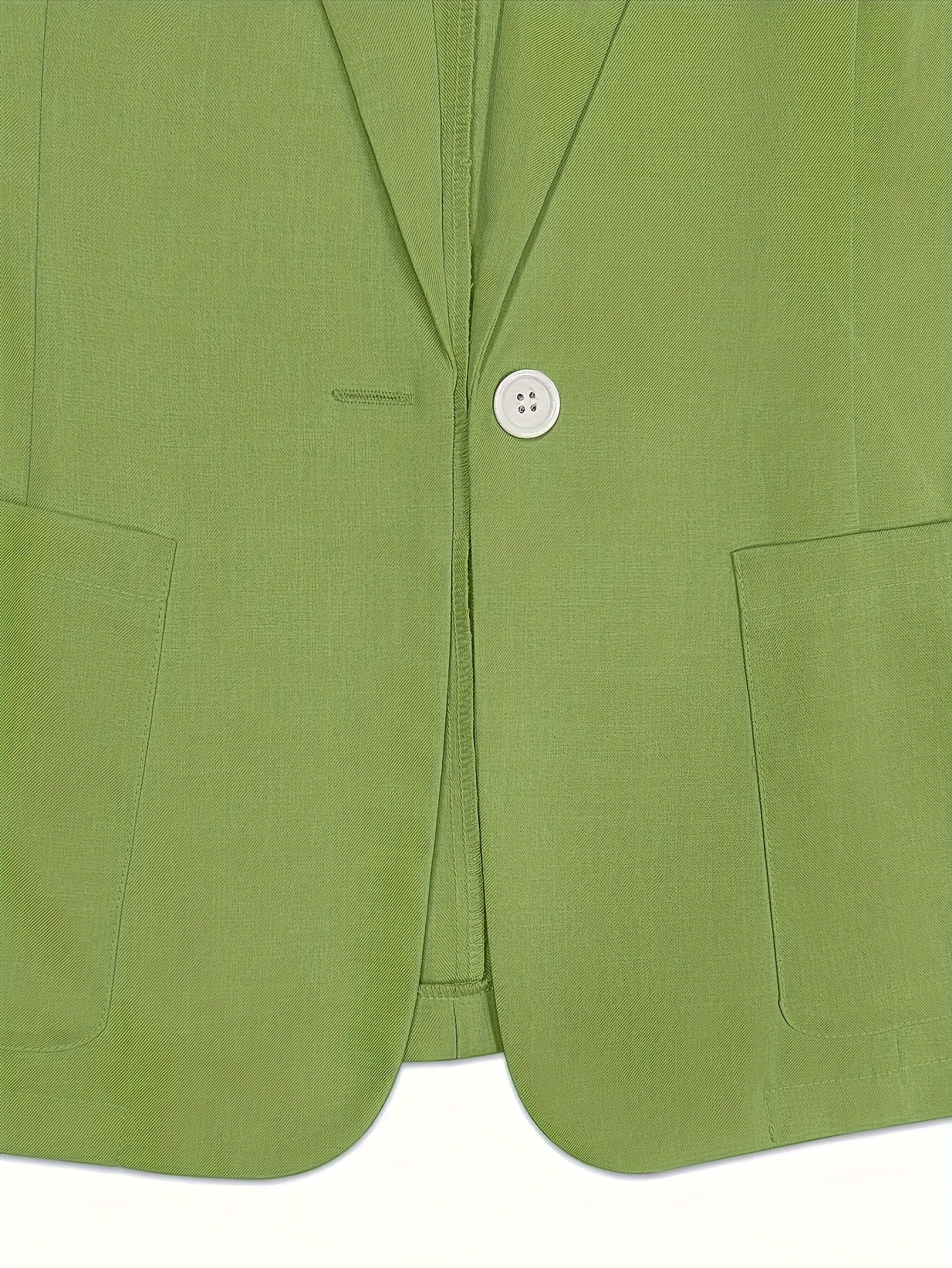 Women's single-button casual blazer in lotus root – three-quarter sleeve loose fit