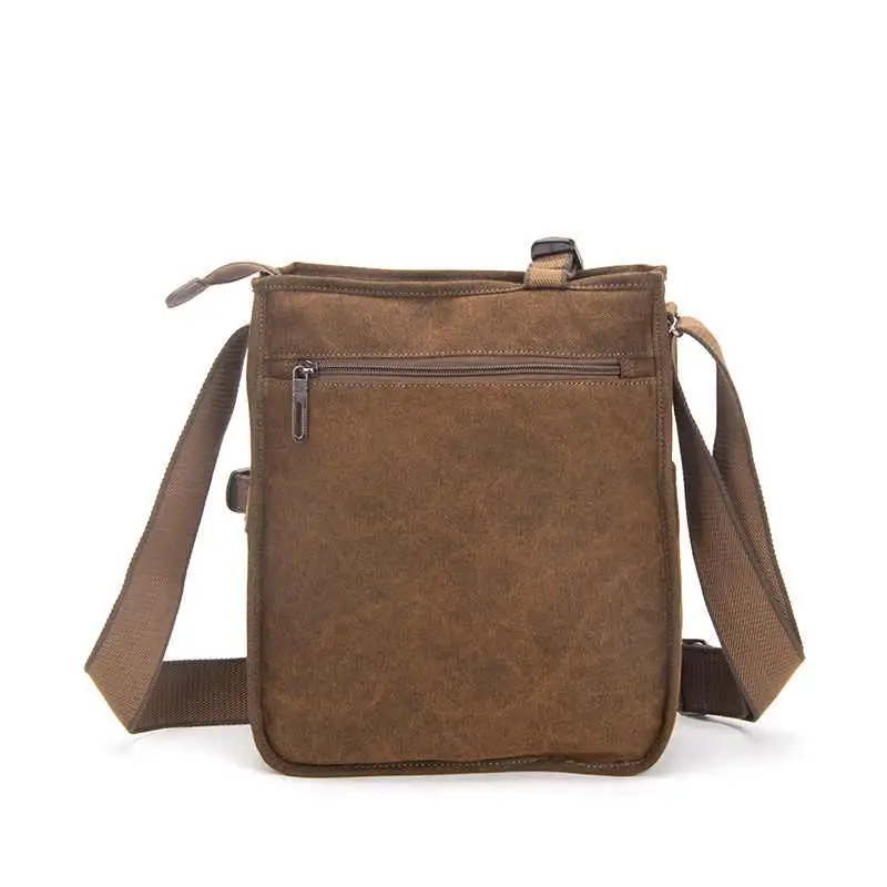 Korean-style Outdoor High-capacity Canvas Shoulder Bag