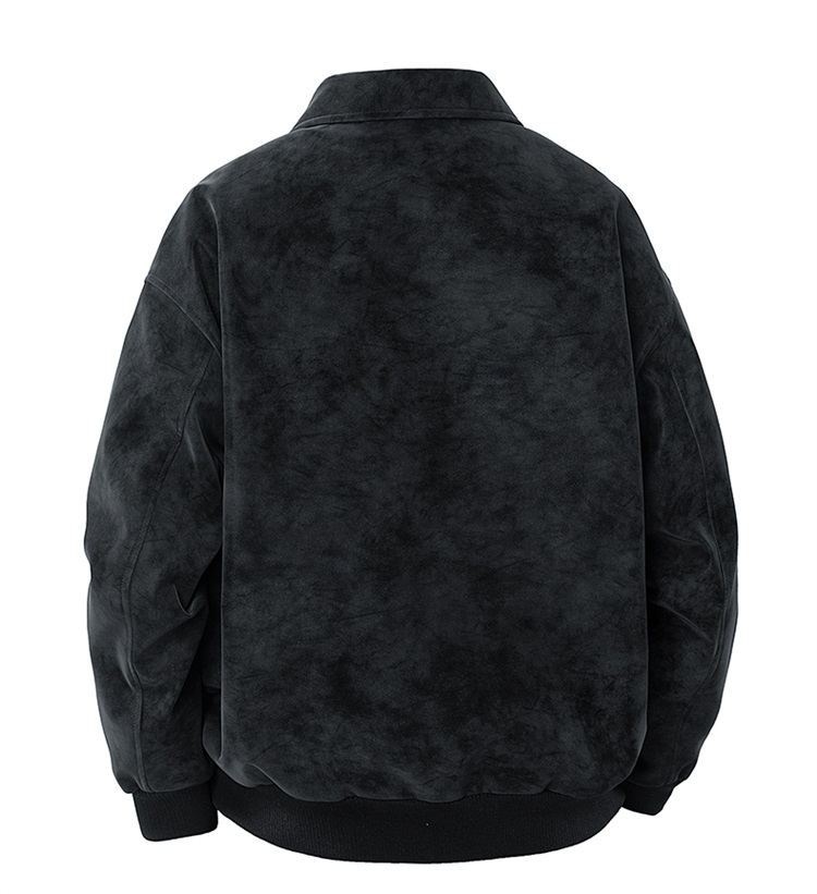 Slim Fit Suede Lapel Workwear Jacket for Young Adults Slim Fit Suede Lapel Workwear Jacket for Young Adults