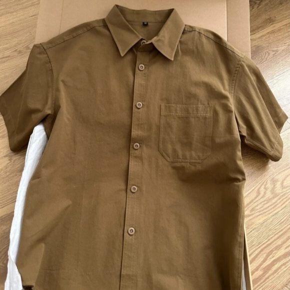 Men's Pure Cotton Workwear Short-Sleeve Shirt