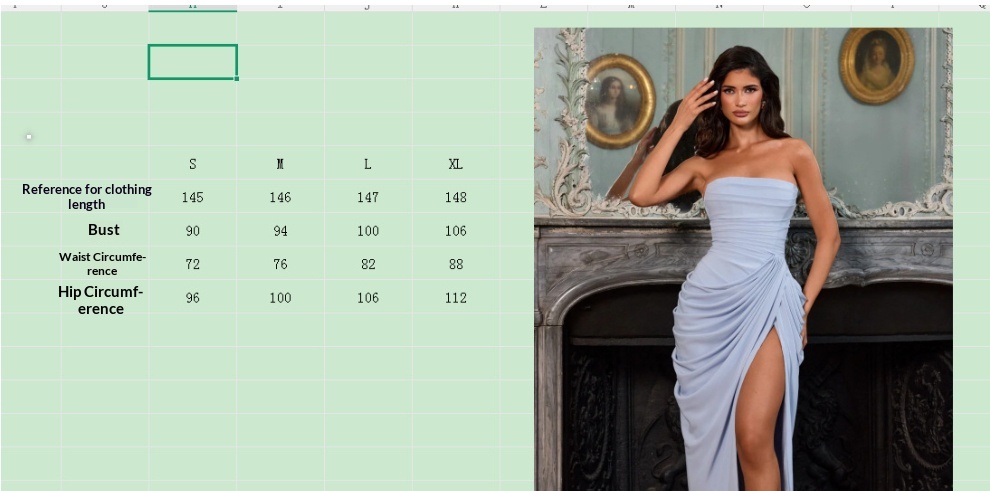 Vestido palabra de honor plisado con abertura 8c0daf5a 5f72 40ba Af30 B36a0666469e Trans