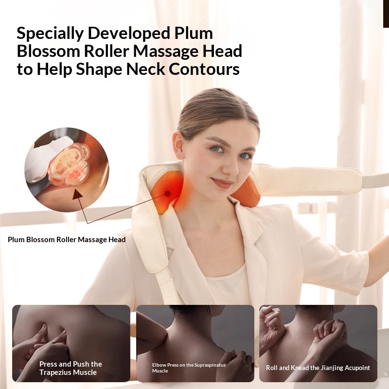 Relaxing Shoulder And Neck Massager With Kneading Function To Open Up The Shoulders
