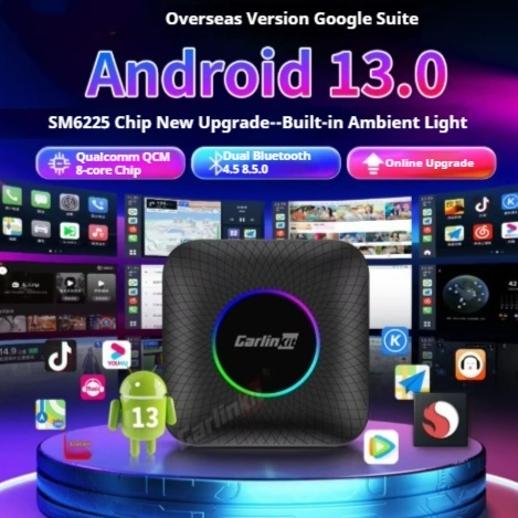 CarPlay Wired To Wireless Adapter For Android 13-inch Box