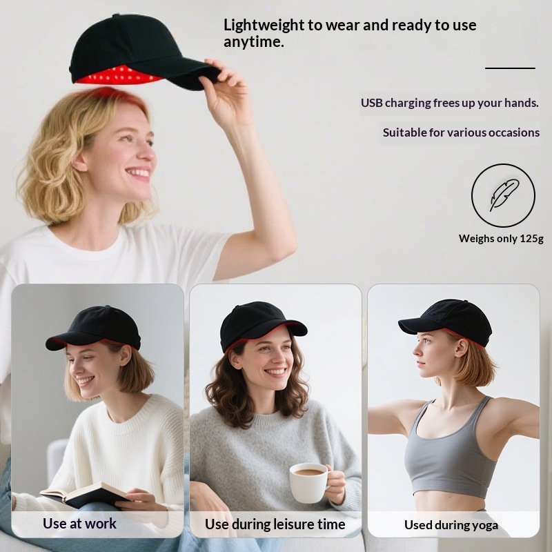Salon LED Red Light Hair Care Cap Infrared Light Styling — view 8