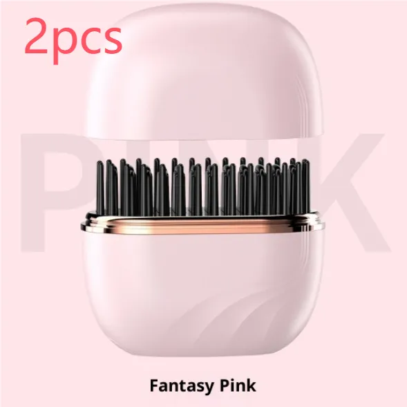 Mini Hair Straightening Comb Wireless Charging Portable