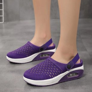 Foreign Trade Cross-border Large Size Women’s Shoes Mesh Spring And Summer Sandals Women’s Half Slippers Casual And Lightweight Air Cushion Women’s Sandals