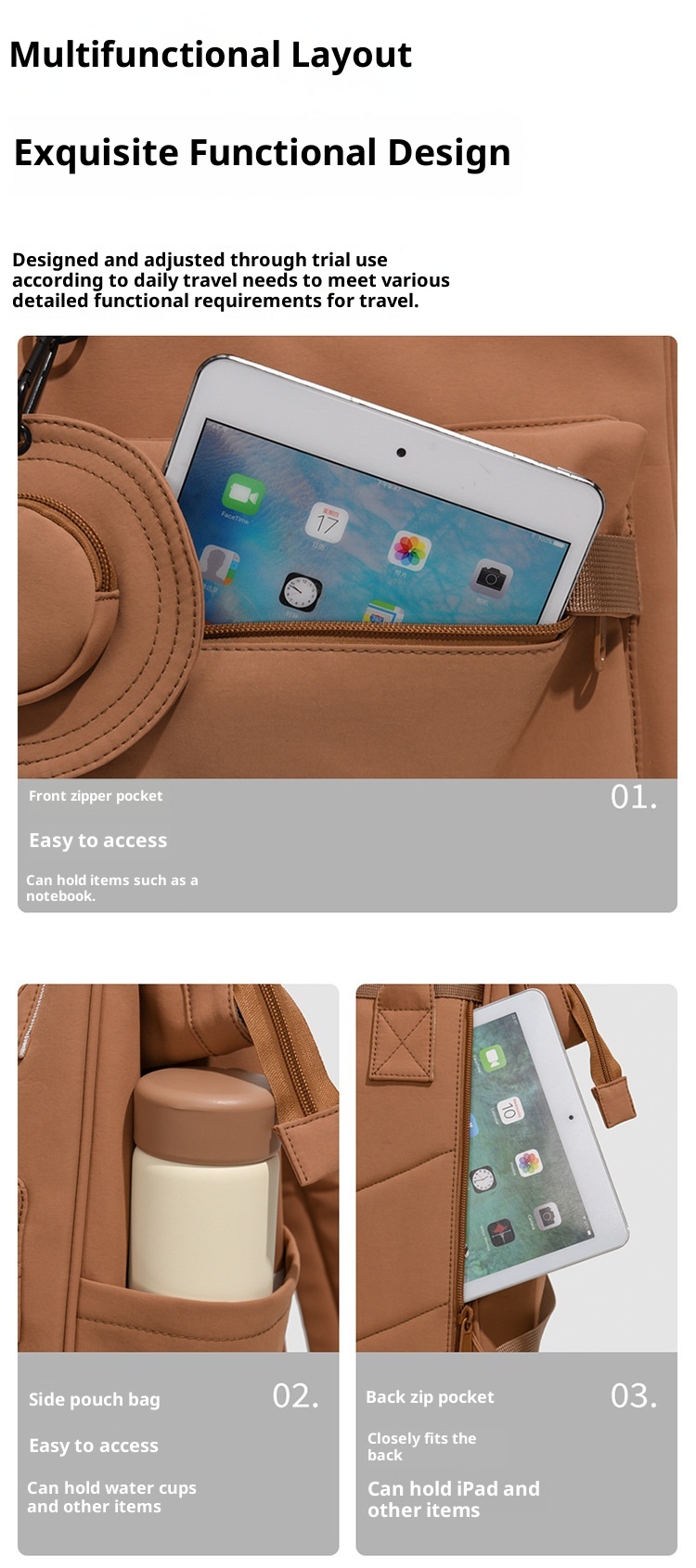 Wear-resistant Casual Backpack Versatile Womens Backpack