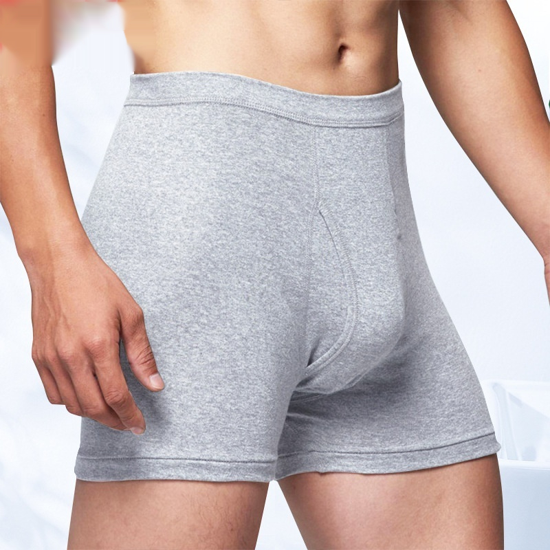 Men's Plus-Size Loose-Fit 100 Cotton Boxer Briefs
