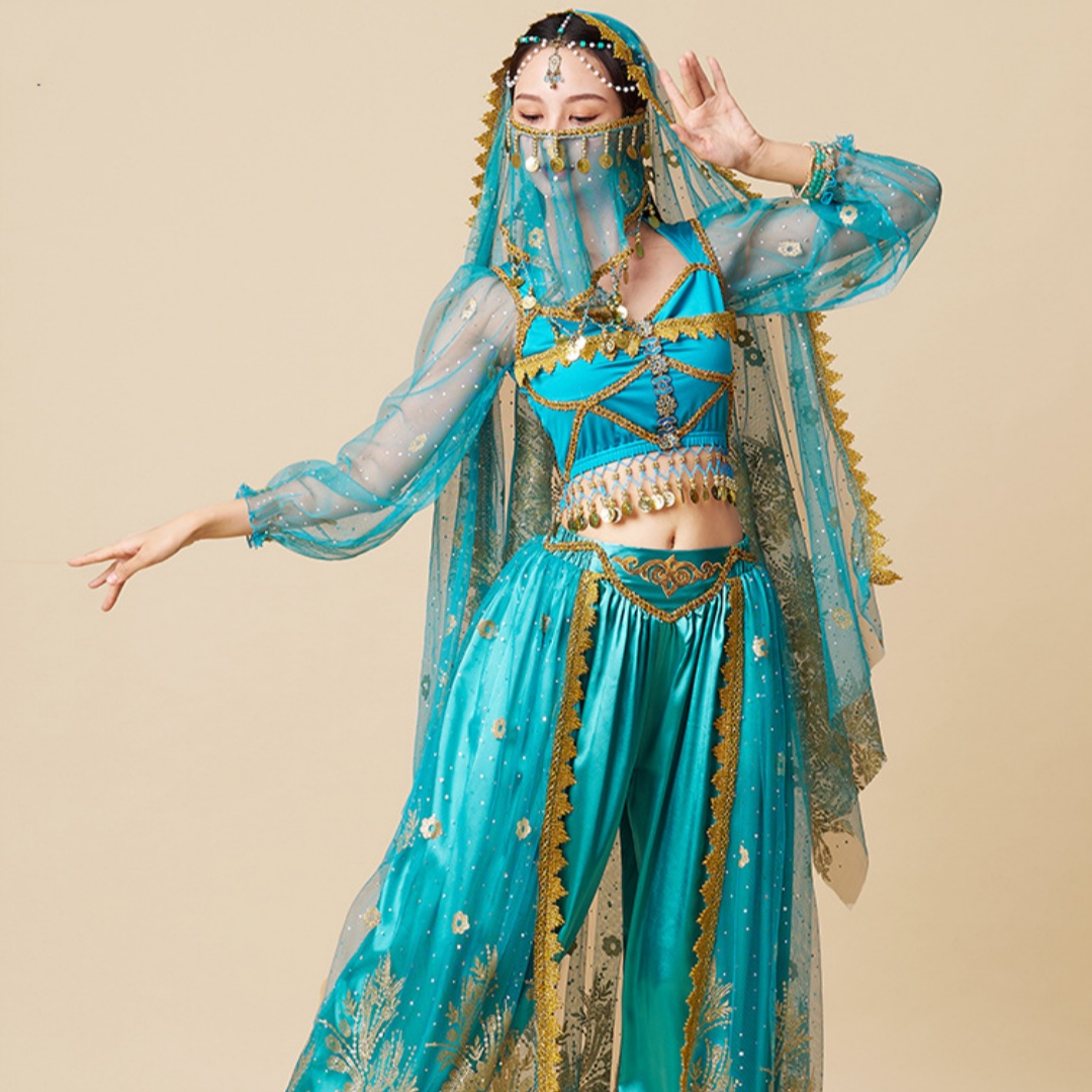 Halloween Dance Costume Jasmine Princess  Girl