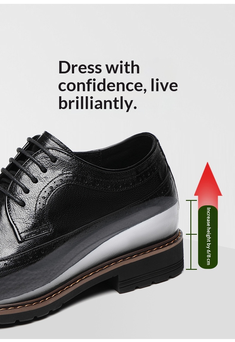Bullock Men's 8cm Height-increasing Derby Shoes 17 9b733bd4 8898 4958 8fd5 b75a0107f971 trans