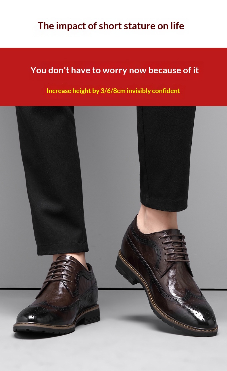 Bullock Men's 8cm Height-increasing Derby Shoes 18 a0a0b86a daef 44f6 b084 25984929b394 trans