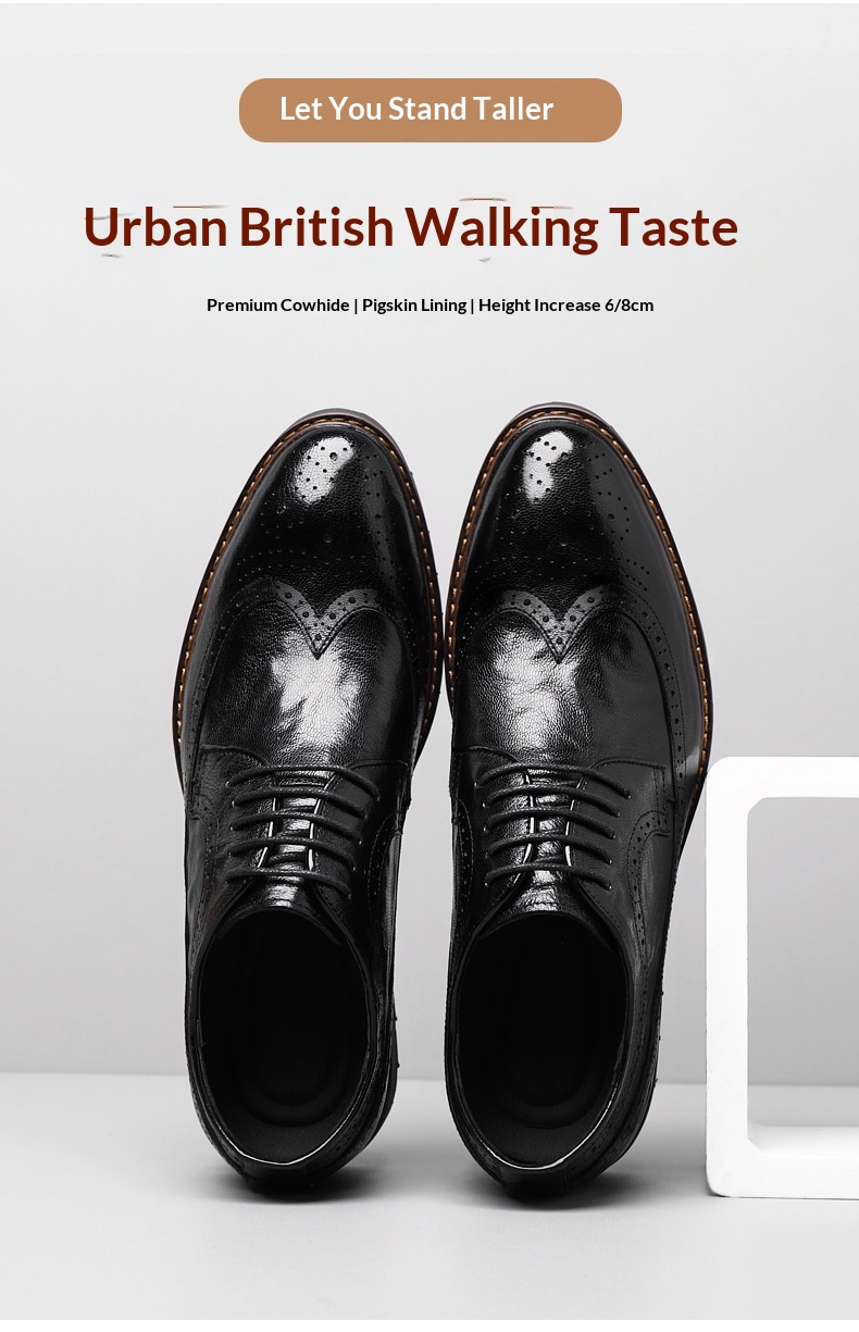 Bullock Men's 8cm Height-increasing Derby Shoes 19 bb9c3064 4c25 4ce3 ad10 30a54a0338d9 trans
