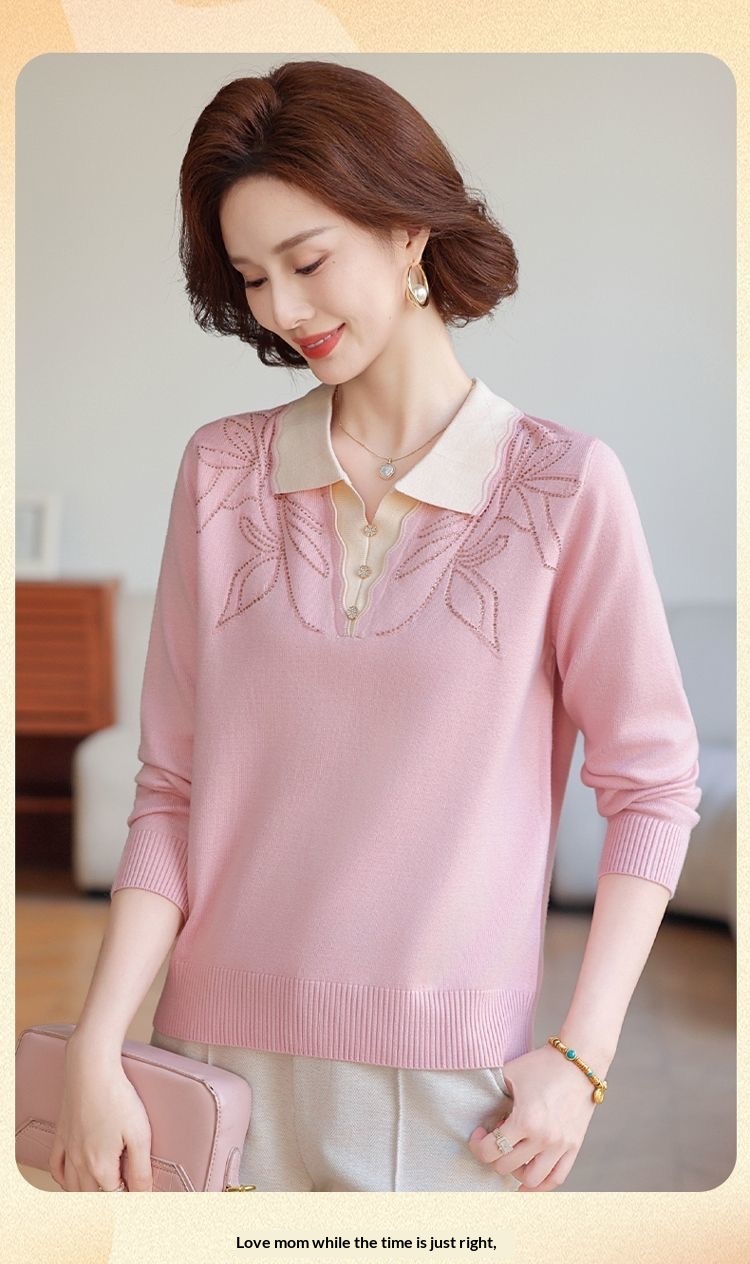 Thick Ribbed Pullover Knit Sweater for Loose Fit, Long Sleeve