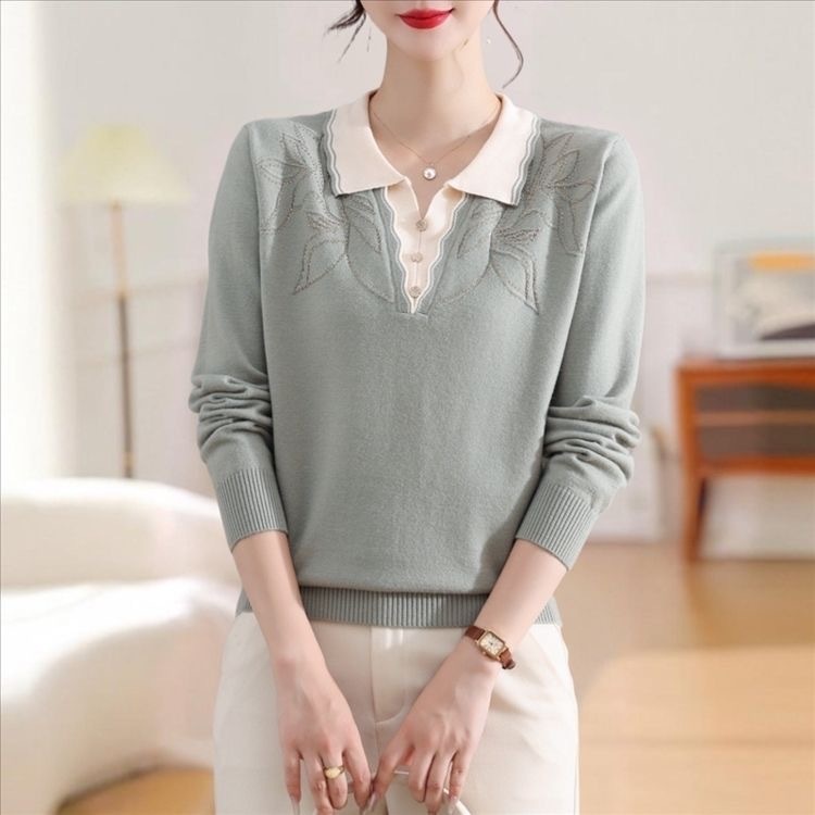Thick Ribbed Pullover Knit Sweater for Loose Fit, Long Sleeve