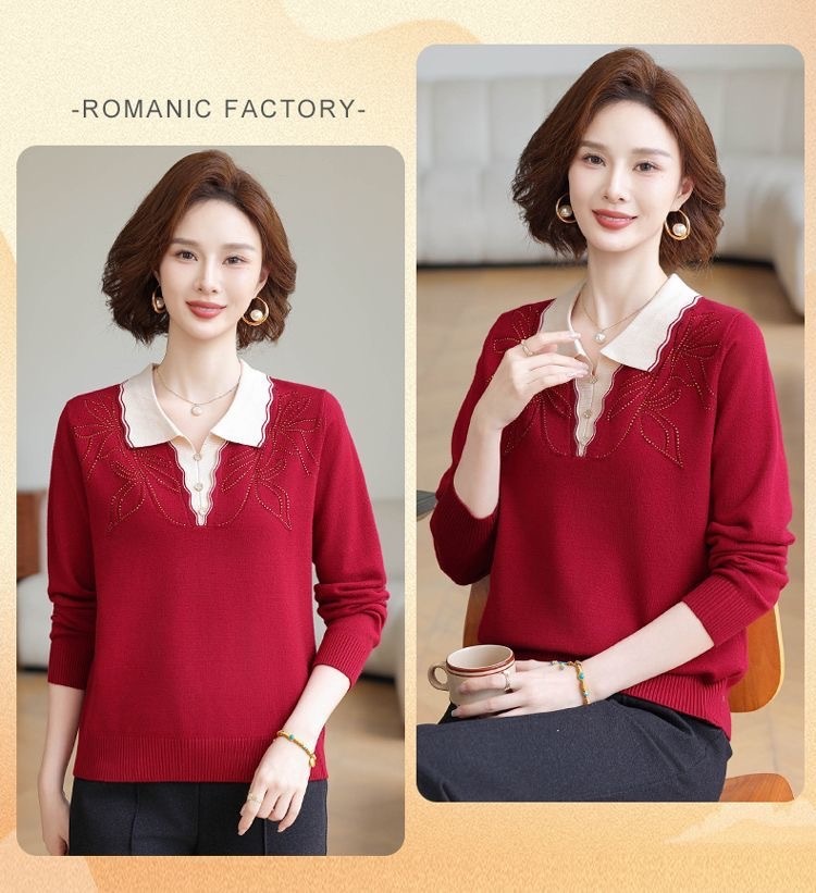 Thick Ribbed Pullover Knit Sweater for Loose Fit, Long Sleeve