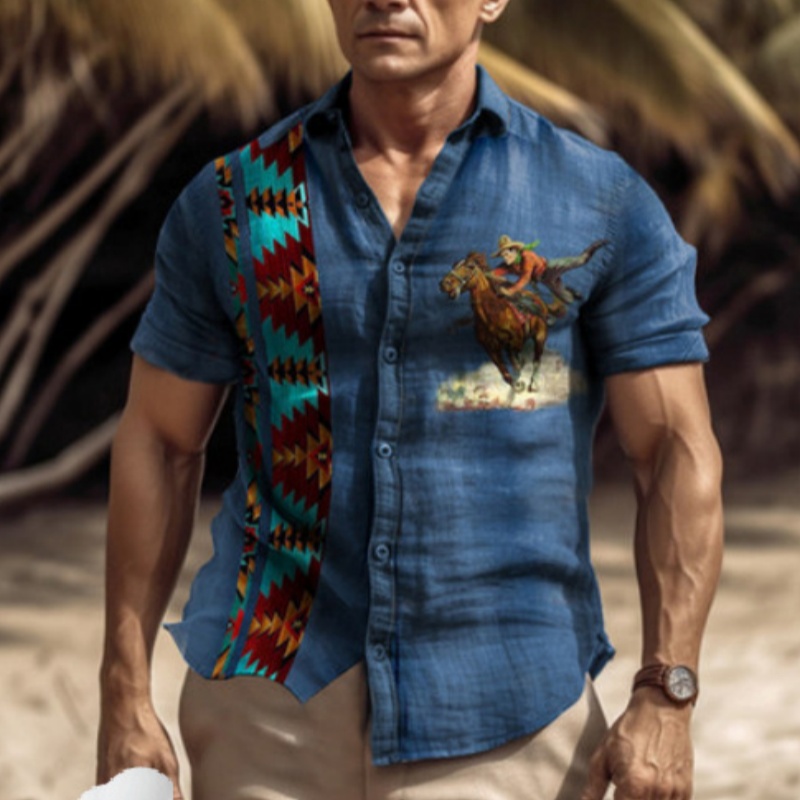Fashion Personality 3D Digital Printing Men's Shirt