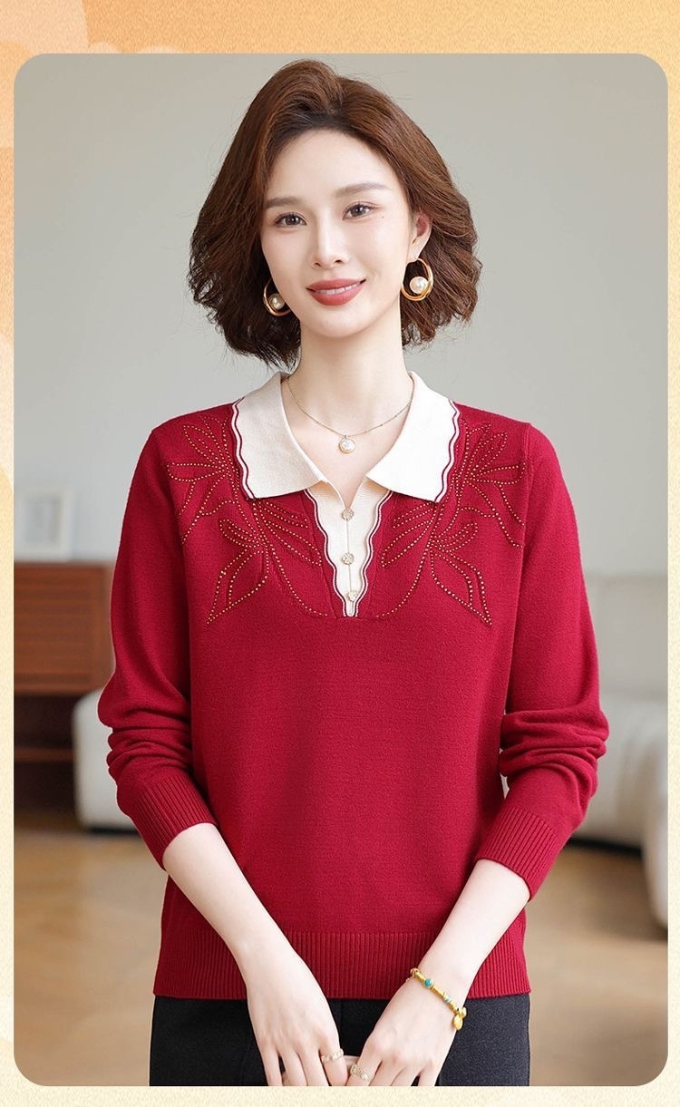 Thick Ribbed Pullover Knit Sweater for Loose Fit, Long Sleeve