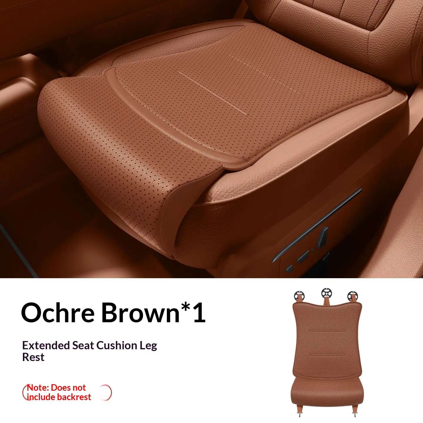 Car Seat Extension Cushion With Integrated Leg Rest Made Of Latex