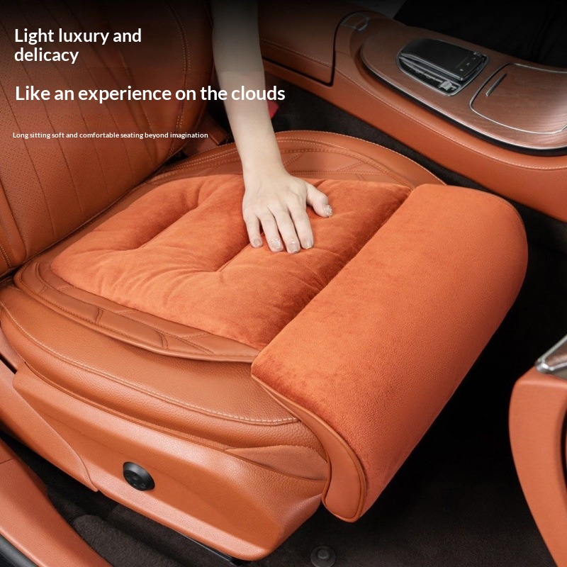Car Plush Seat Cushion Winter Thickened Warm Seat Cushion One-Piece Leg Rest Seat Cover