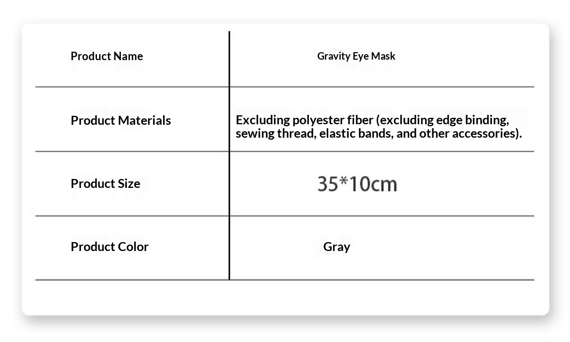 Gravity sleep mask product image