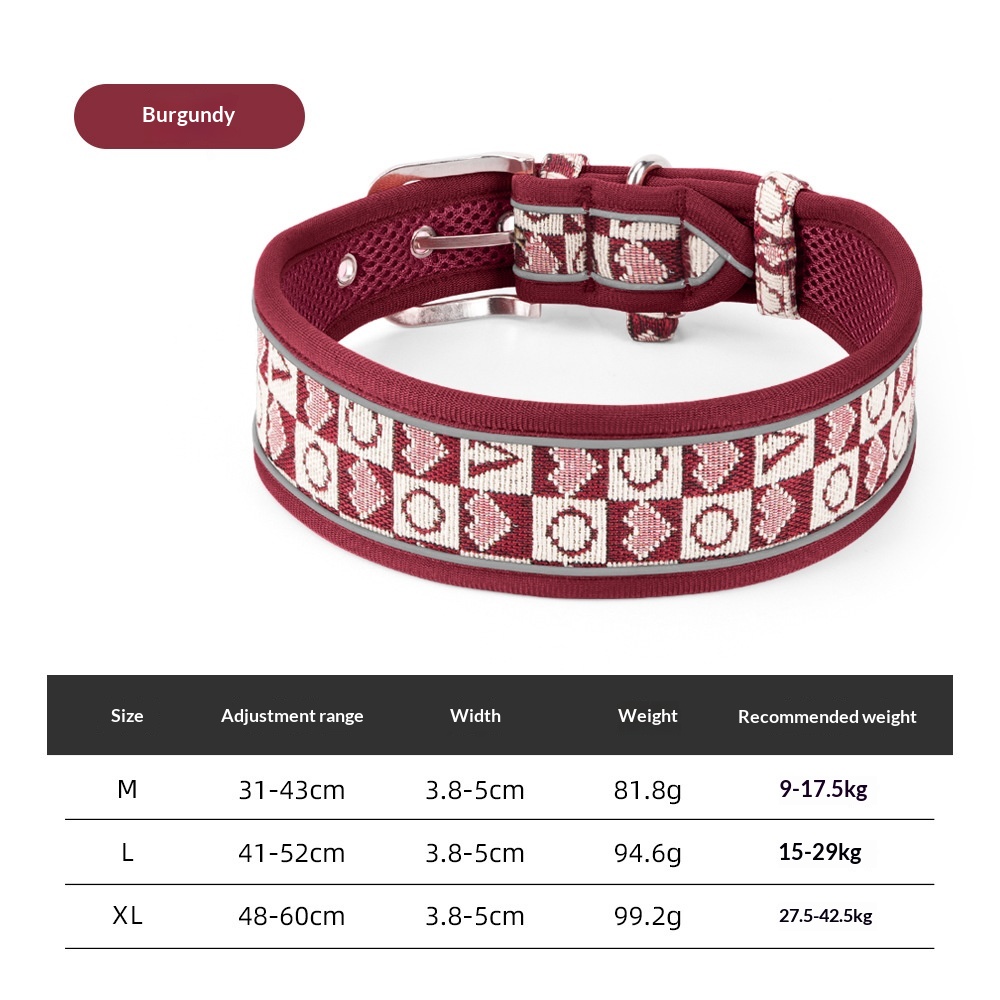 Retro-style Breathable Pet Collar With A Pin Buckle