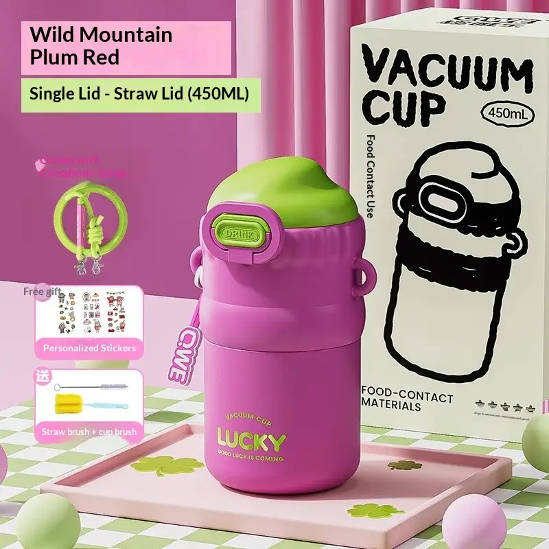 Insulated Straw Cup Perfect For Girls And Kids Compact And Portable