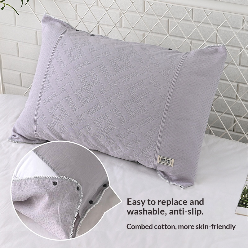 Single-person Pure Cotton Pillow Cover All-cotton Jacquard Anti-drool Pillowcase