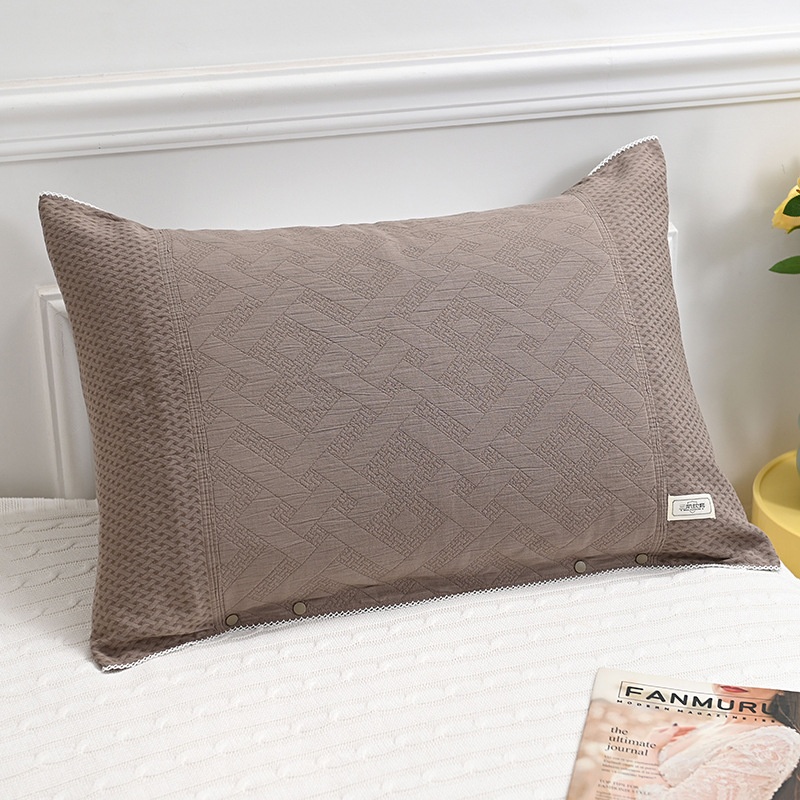 Single-person Pure Cotton Pillow Cover All-cotton Jacquard Anti-drool Pillowcase