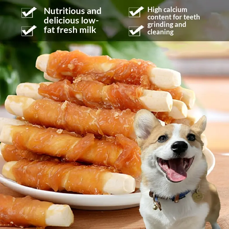 Dog Treats Chicken-flavored Milk Sticks Calcium Chews and Grinding