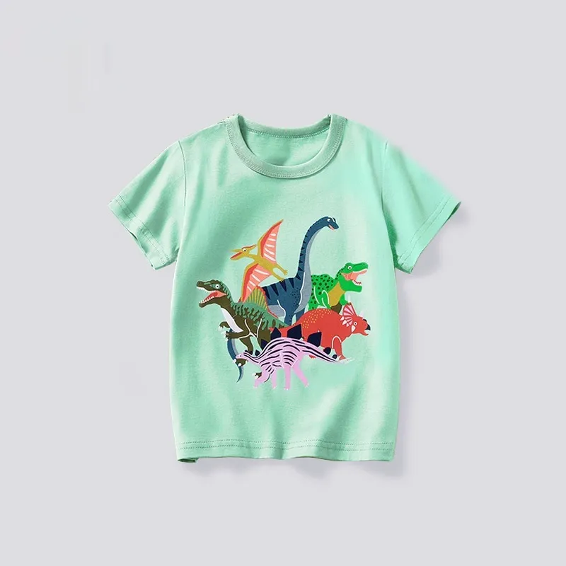 Summer Printed Kids Crew Neck Short-Sleeve