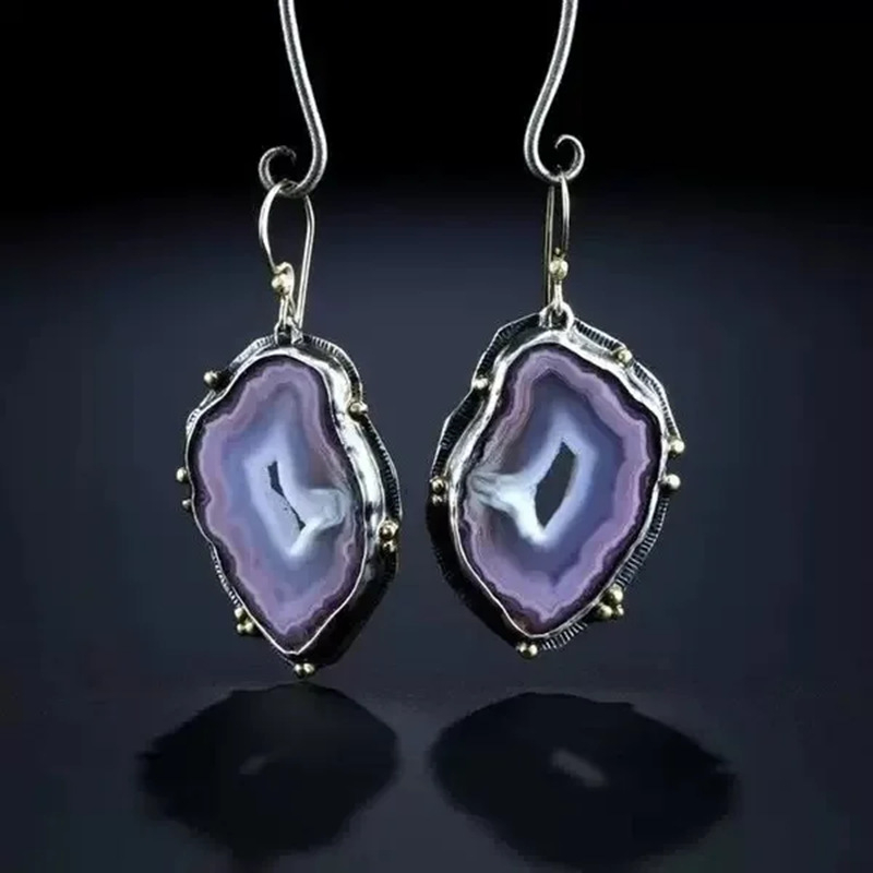 Vintage Style Trendy Oval Earrings Color Options