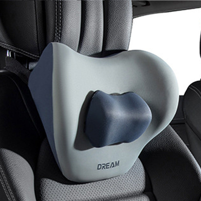 Portable All-Match Car Headrest Memory Foam Lumbar Support
