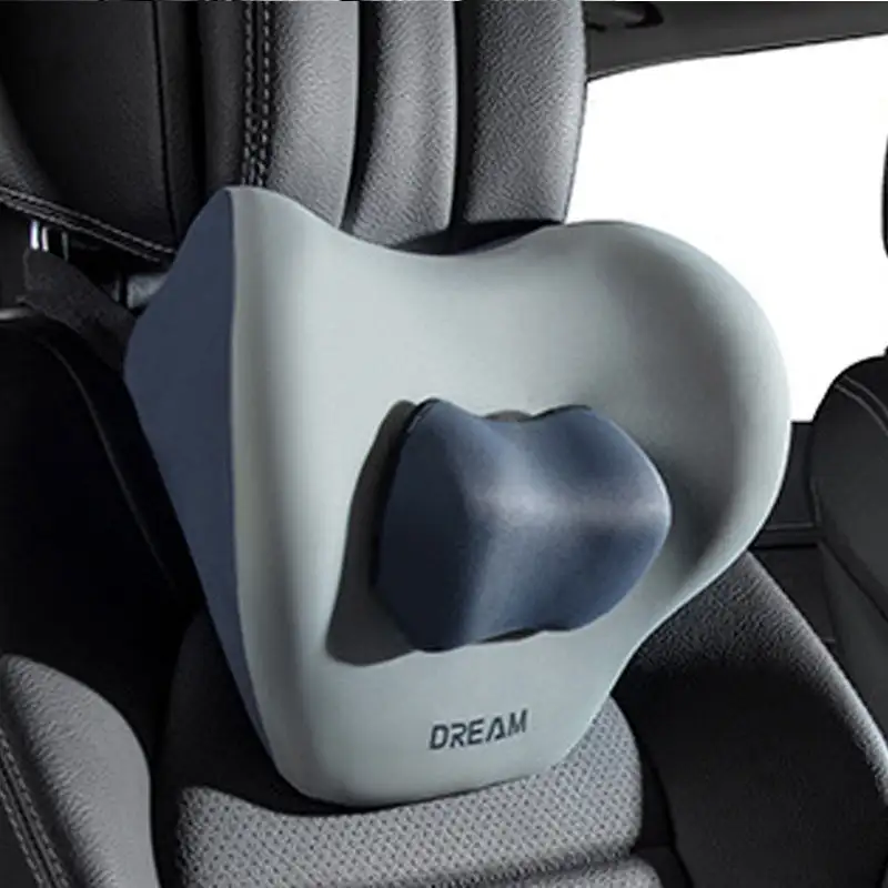 Portable All-Match Car Headrest Memory Foam Lumbar Support