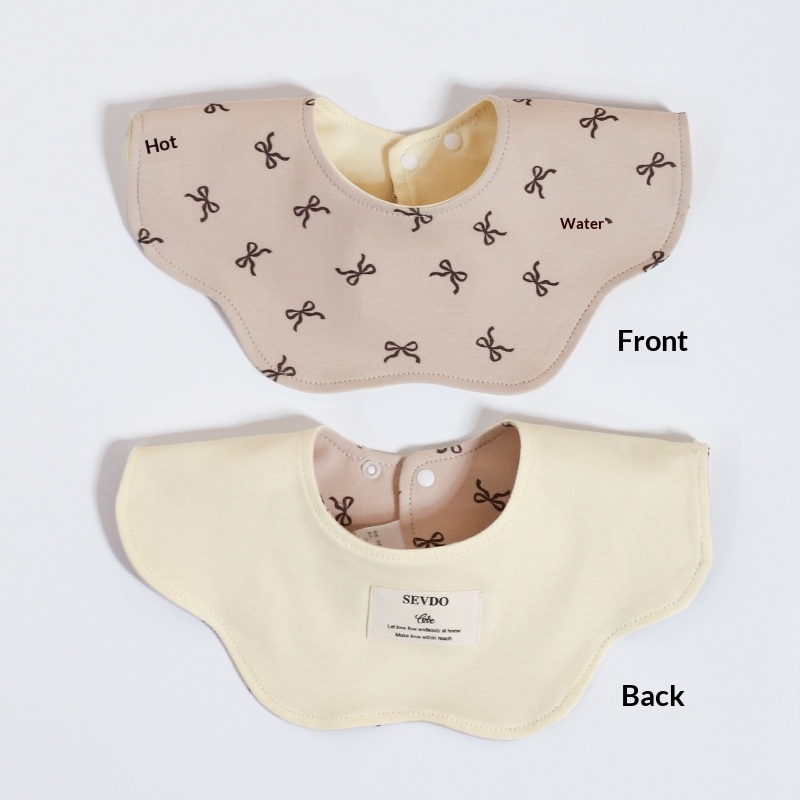Baby's Pure Cotton Class A Bib With Double-sided Petal Design For Newborns