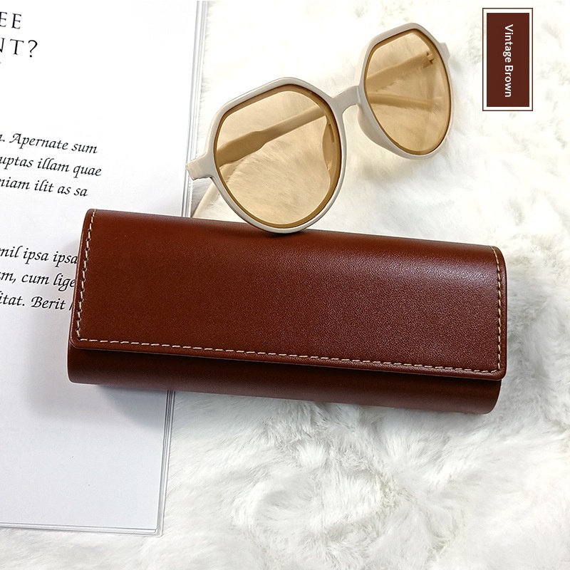 Portable And Minimalist Leather Glasses Case