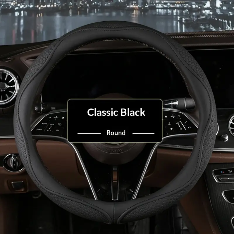 Car Steering Wheel Cover Synthetic Leather For Vehicles