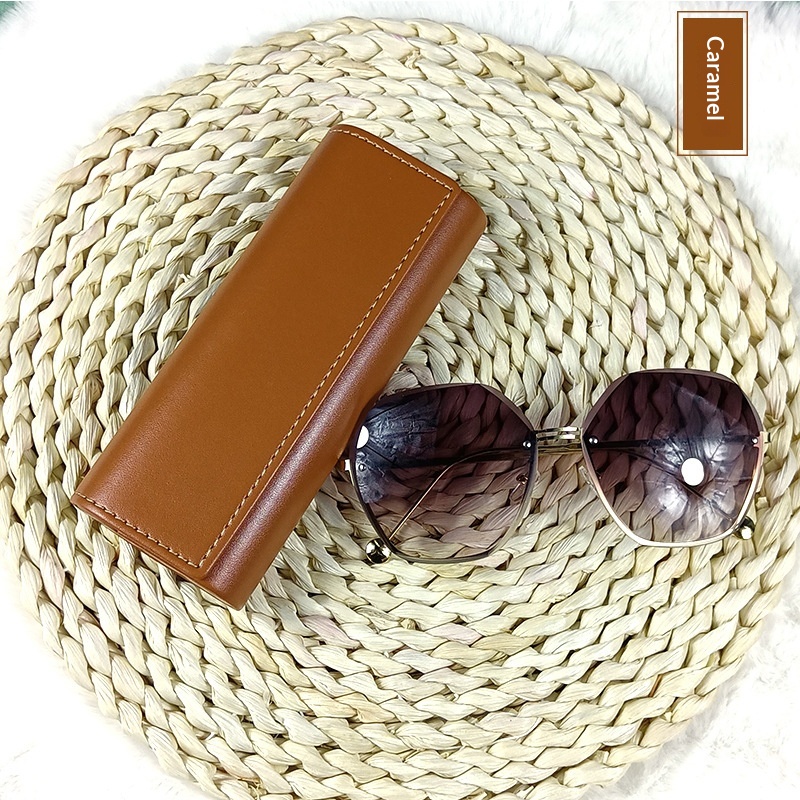 Portable And Minimalist Leather Glasses Case
