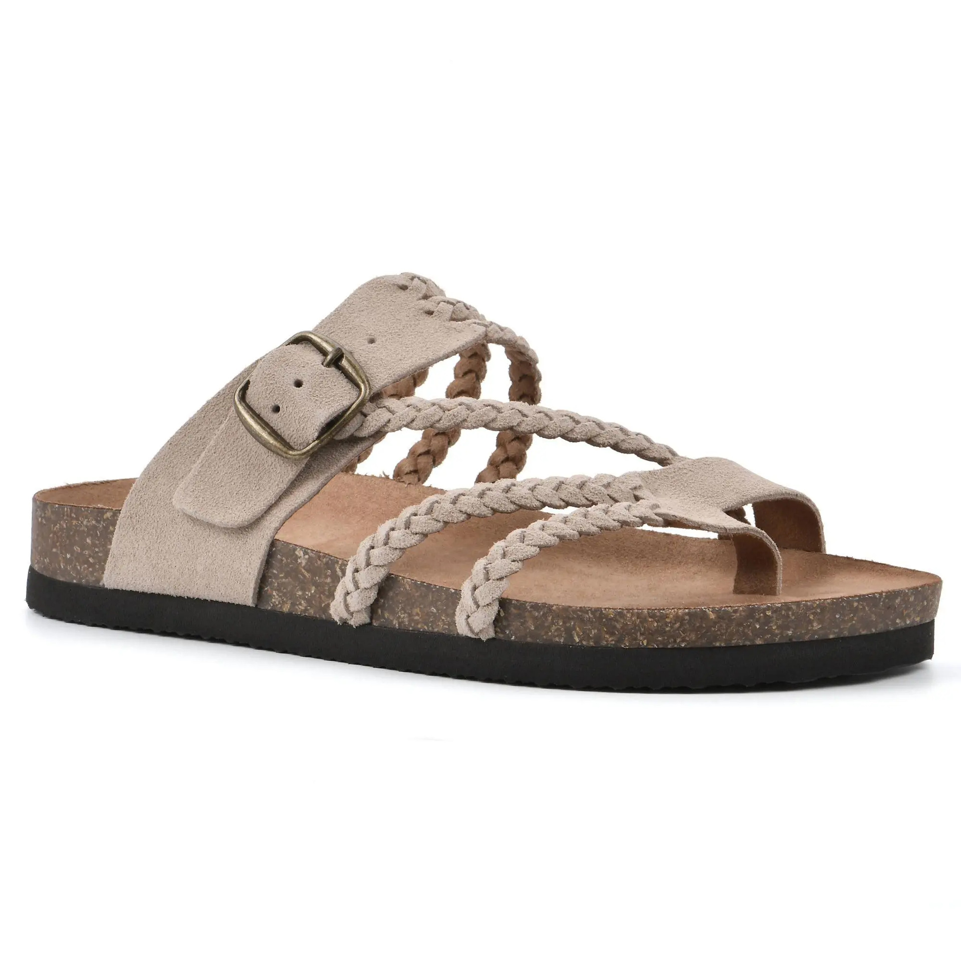 Women's Woven Strappy Flat Sandals - Strap Detail - Sarah Express
