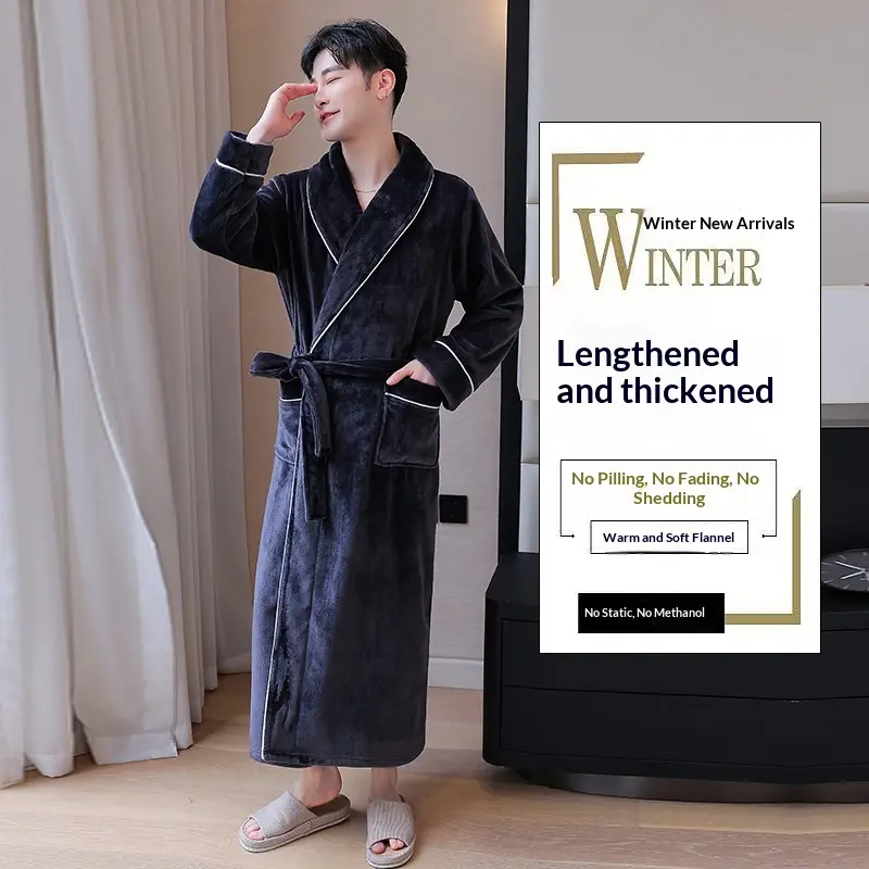 Double-sided Fleece Loose-fitting Nightgown Loungewear