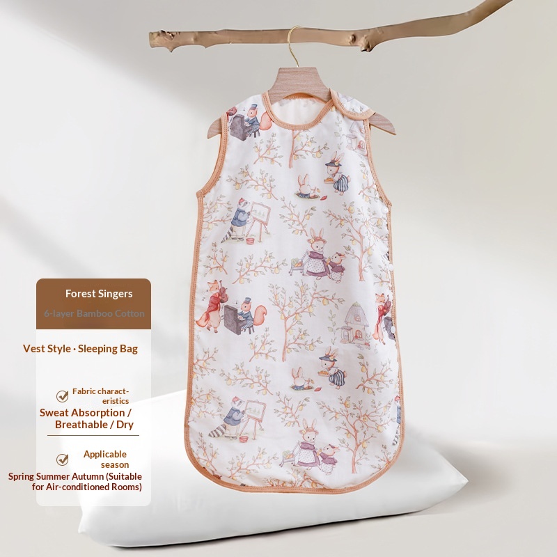 Baby Vest-style Sleeping Bag Summer Thin Style For Newborns