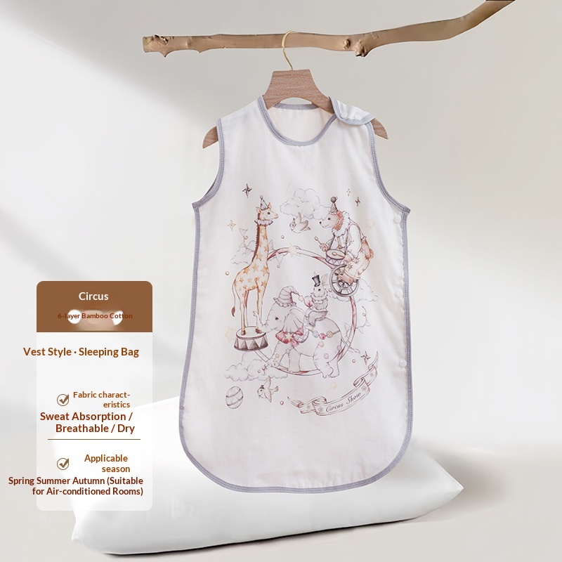 Baby Vest-style Sleeping Bag Summer Thin Style For Newborns