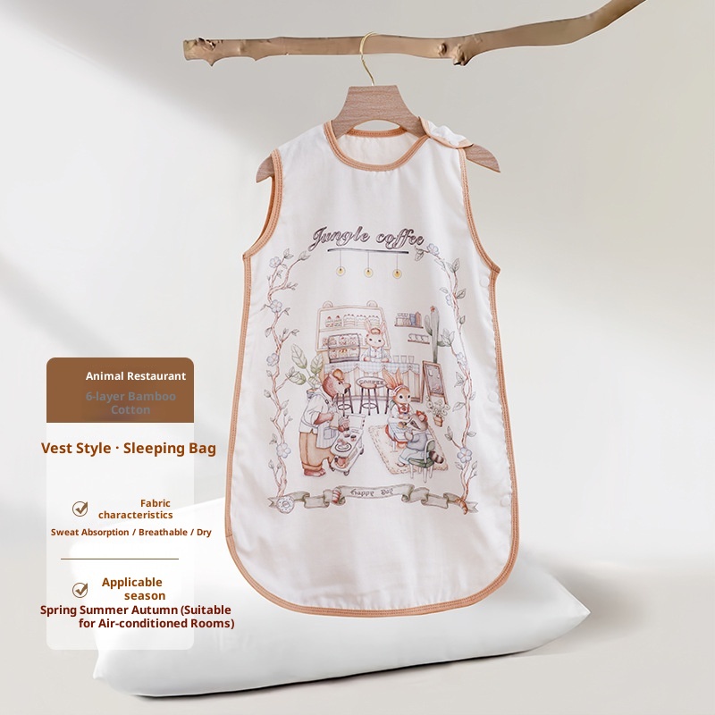 Baby Vest-style Sleeping Bag Summer Thin Style For Newborns