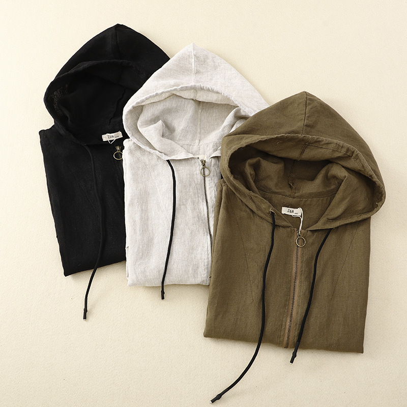 Relaxed Hooded Cotton Blend Vest for Easy Layering, Sleeveless